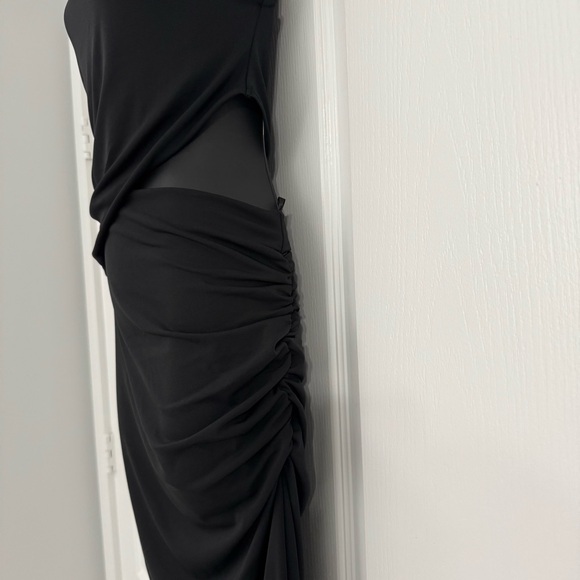 Anthropologie Sleeveless Black Cutout Knit Midi Dress L NWT $158 - Picture 7 of 9